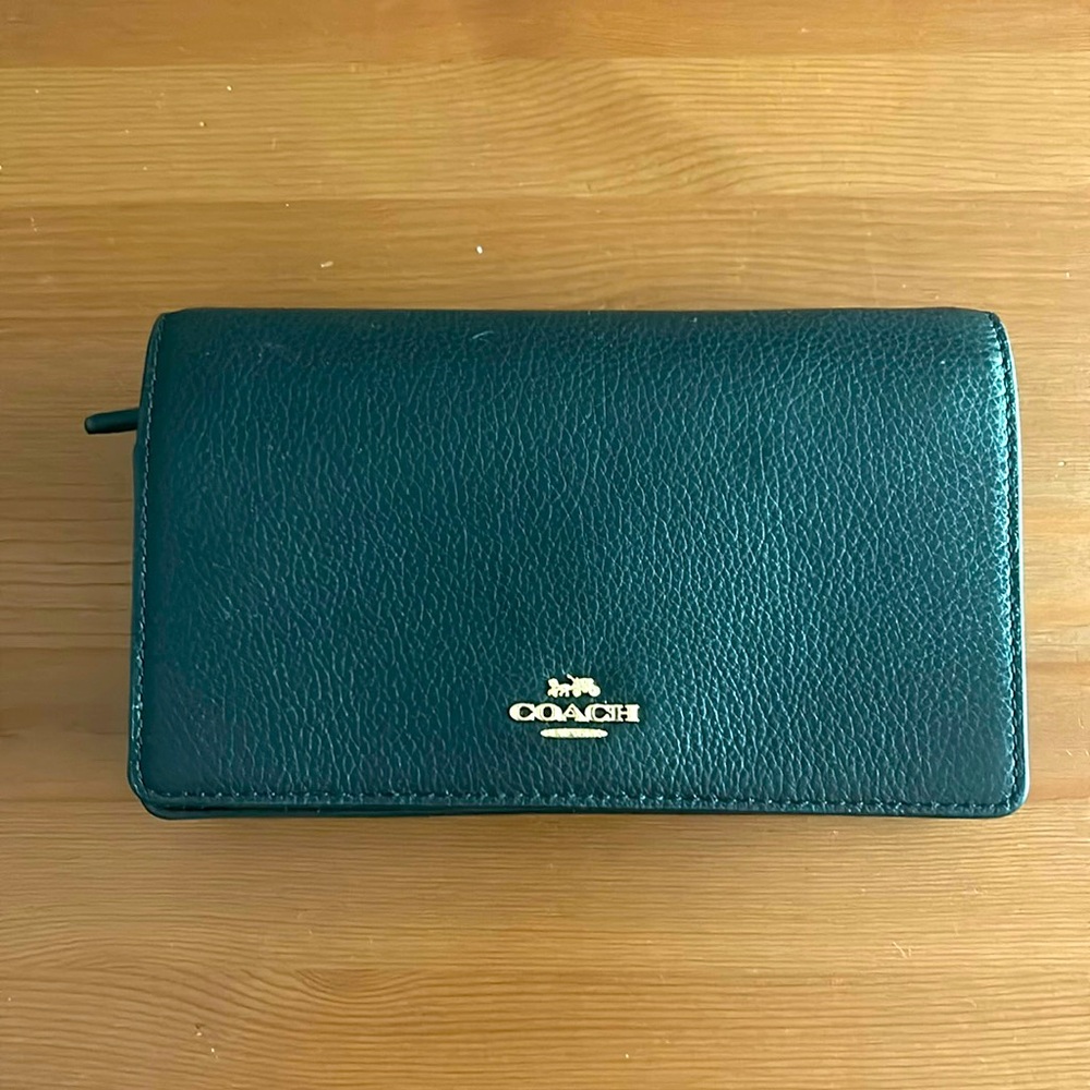 Coach black convertible clutch/shoulder bag